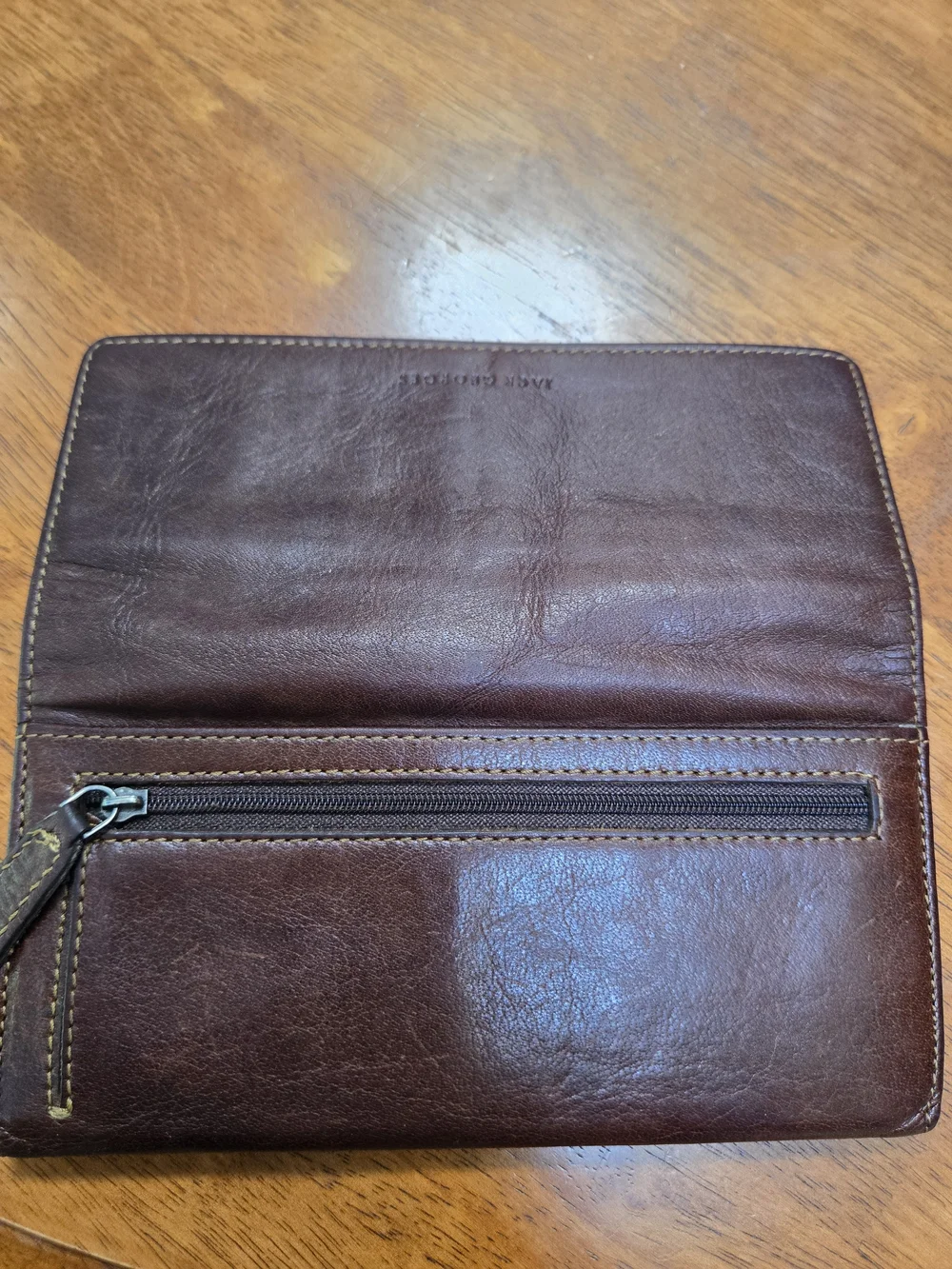 Jack Georges Dark Brown Full Grain 100% Leather RFID Protection Wallet